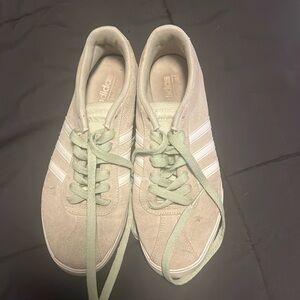 Green Adidas shoes